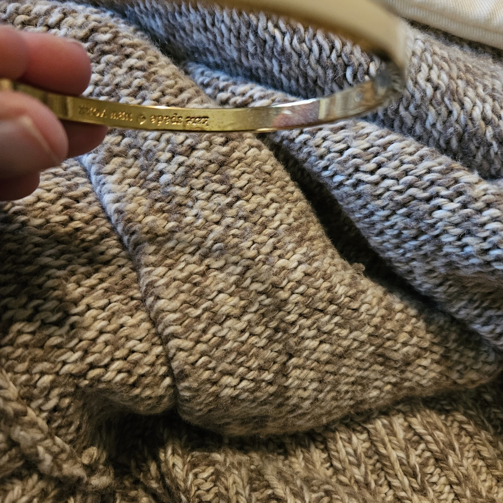 Kate Spade Gold & White Bangle Bracelet - Picture 3 of 4